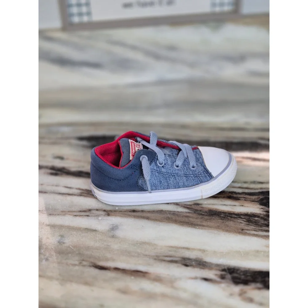 Converse All Star Chuck Taylor Street Slip Blue Red Infant Sneakers 8 Americana